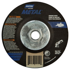 ‎4-1/2″ × 1/4″ × 5/8″ Norton Metal Non-Woven Depressed Center Wheel Type 27 - A1 Tooling