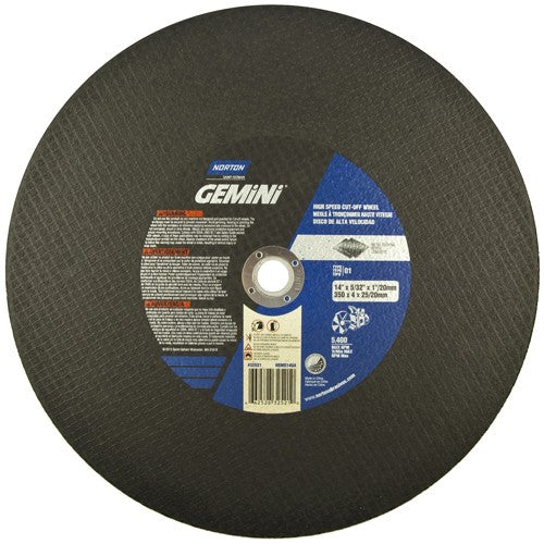 14″ × 1/8″ × 1″ Metal Decking High Speed Cut-Off Wheel Type 01 Straight 24 Grit - A1 Tooling