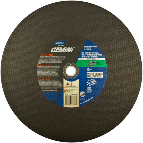 14″ × 1/8″ × 1″ Concrete HD High Speed Cut-Off Wheel Type 01 Straight 24 Grit - A1 Tooling