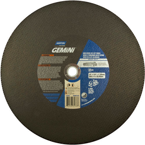 14″ × 1/8″ × 1″ Ductile HD High Speed Cut-Off Wheel Type 01 Straight 24 Grit - A1 Tooling