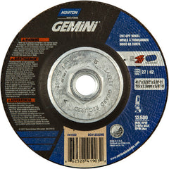 ‎4-1/2 × 3/32 × 5/8 - 11″ Gemini Cutting Wheel A 30 Q BDA Type 27/42 - A1 Tooling