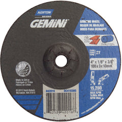 4 × 1/8 × 3/8″ Gemini Long Life Grinding Wheel A 24 Q BDA Type 27 - A1 Tooling