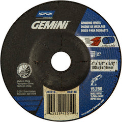 4 × 1/4 × 5/8″ Gemini Grinding Wheel A 24 S BDA Type 27 - A1 Tooling