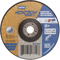 3″ × 1/4″ × 3/8″ NorZon Plus Non-Woven Depressed Center Wheel Type 27 20 Grit - A1 Tooling