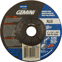 4 × 1/4 × 5/8″ Gemini ALU Grinding Wheel A 46 Q BDA Type 27 - A1 Tooling