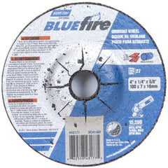 4″ × 1/4″ × 5/8″ BlueFire Non-Woven Depressed Center Wheel Type 27 Zirconia Alumina / Aluminum Oxide - A1 Tooling