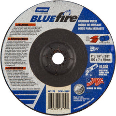 4″ × 1/4″ × 3/8″ BlueFire Non-Woven Depressed Center Wheel Type 27 Zirconia Alumina / Aluminum Oxide - A1 Tooling