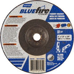 4″ × 1/4″ × 3/8″ BlueFire Non-Woven Depressed Center Wheel Type 27 Zirconia Alumina / Aluminum Oxide - A1 Tooling