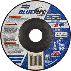 5″ × 1/8″ × 7/8″ BlueFire Non-Woven Depressed Center Wheel Type 27 Zirconia Alumina / Aluminum Oxide - A1 Tooling