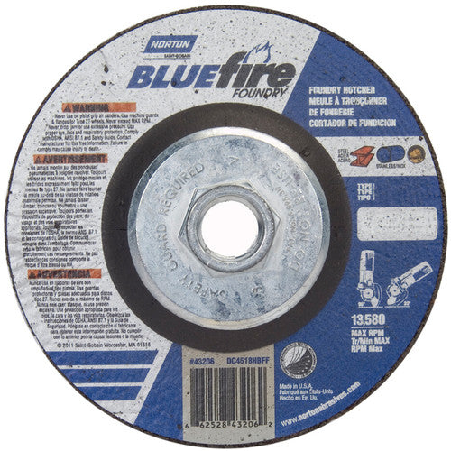 ‎4-1/2″ × 1/8″ × 5/8″ BlueFire Non-Woven Depressed Center Wheel Type 27 - A1 Tooling