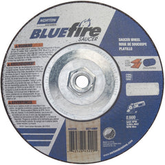 7″ × 1/4″ × 5/8″ BlueFire Non-Woven Depressed Center Wheel Type 28 Saucer - A1 Tooling