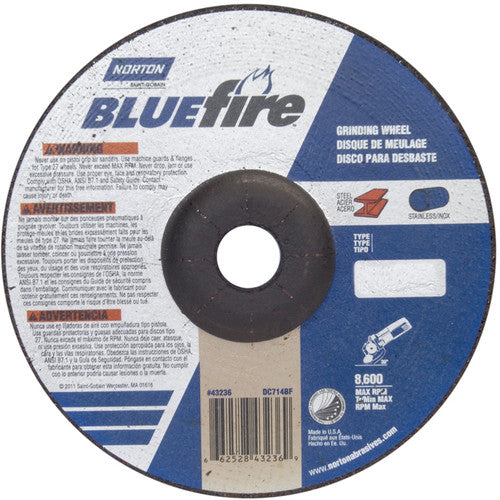 7 × 1/4 × 7/8″ BlueFire Grinding Wheel ZA 24 S Type 27 - A1 Tooling