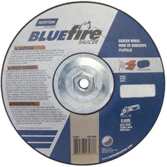 9″ × 1/4″ × 5/8″ BlueFire Non-Woven Depressed Center Wheel Type 28 Saucer - A1 Tooling