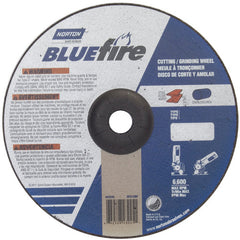 9″ × 1/8″ × 7/8″ BlueFire Non-Woven Depressed Center Wheel Type 27 Zirconia Alumina / Aluminum Oxide - A1 Tooling