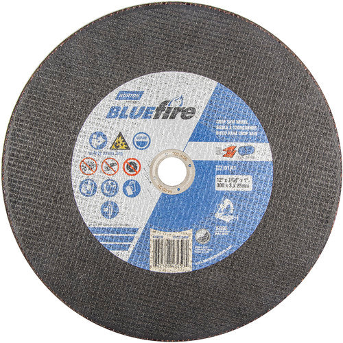 12″ × 7/64″ × 1″ BlueFire Chopsaw Cut-Off Wheel Type 01 Straight Zirconia Alumina/Aluminum Oxide - A1 Tooling