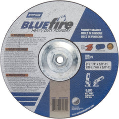 9″ × 1/4″ × 5/8″ BlueFire Non-Woven Depressed Center Wheel Type 27 Zirconia Alumina / Aluminum Oxide - A1 Tooling