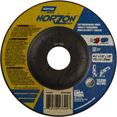 ‎4-1/2″ × 1/8″ × 7/8″ NorZon Plus Non-Woven Depressed Center Wheel Type 27 - A1 Tooling