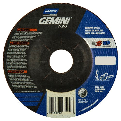 ‎4-1/2″ × 2.2″ × 22.23 ″ Gemini Non-Woven Depressed Center Wheel Type 27 46 Grit - A1 Tooling