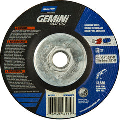 ‎4-1/2 × 1/4 × 5/8 - 11″ Gemini Fast Cut Grinding Wheel A 24 N BDA Type 27 - A1 Tooling