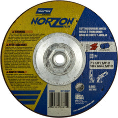 7″ × 1/8″ × 5/8″ NorZon Plus Non-Woven Depressed Center Wheel Type 27 - A1 Tooling