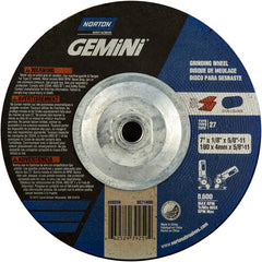 ‎7 × 1/8 × 5/8 - 11″ Gemini Long Life Grinding Wheel A 24 R Type 27 - A1 Tooling