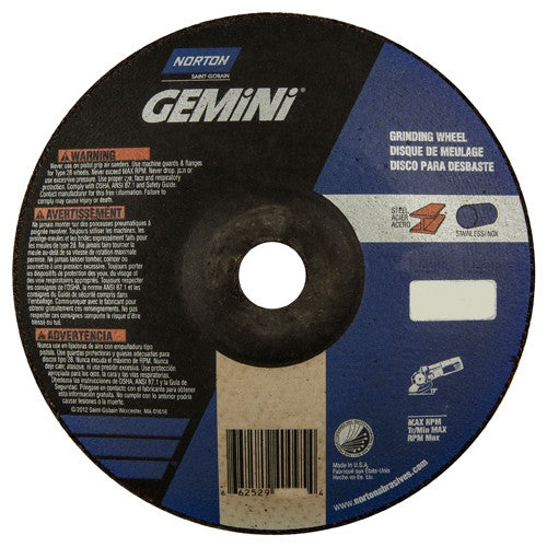 7″ × 1/4″ × 7/8″ Gemini Non-Woven Depressed Center Wheel Type 28 Saucer Aluminum Oxide - A1 Tooling