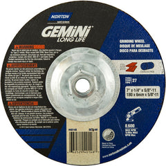 ‎7 × 1/4 × 5/8 - 11″ Gemini Long Life Grinding Wheel A 24 S Type 27 - A1 Tooling