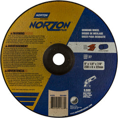 9″ × 1/4″ × 7/8″ NorZon Plus Non-Woven Depressed Center Wheel Type 27 - A1 Tooling