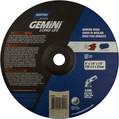 9″ × 1/4″ × 7/8″ Gemini Non-Woven Depressed Center Wheel Type 27 20 Case - A1 Tooling