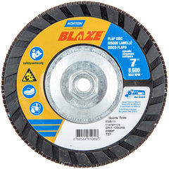 ‎7 × 5/8 - 11″ Blaze Plastic Flat Flap Disc Type 27 120 Grit R980P Premium Ceramic Alumina - A1 Tooling