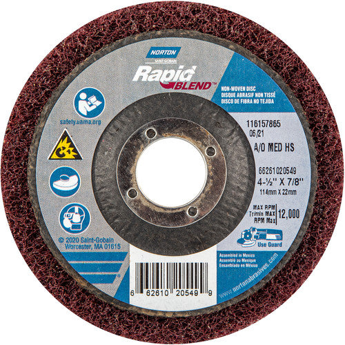 ‎4-1/2″ × 7/8″ Rapid Prep Depressed Center Finishing Wheel 150-180 Grit Aluminum Oxide - A1 Tooling