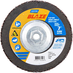 ‎7 × 5/8 - 11″ Blaze Fiberglass Conical Flap Disc Type 29 36 Grit R980P Premium Ceramic Alumina - A1 Tooling