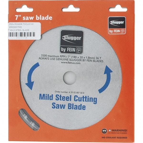 Fein - 7" Diam, 0.7874" Arbor Hole Diam, 36 Tooth Wet & Dry Cut Saw Blade - Carbide-Tipped, Standard Round Arbor - A1 Tooling