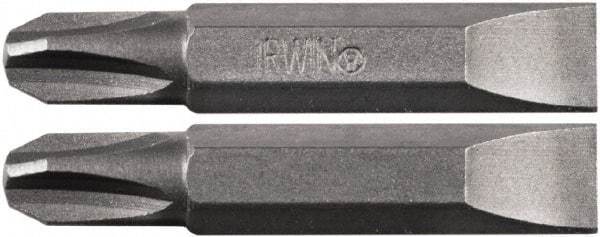 Irwin - 1/4" Drive, #3 Slotted Screwdriver Bit - 1-1/2" OAL - A1 Tooling