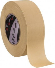 3M - 48mm Wide x 55 m Long Tan Paper Masking Tape - Series 501+, 7.3 mil Thick, 26 In/Lb Tensile Strength - A1 Tooling