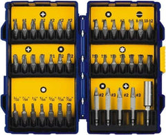 Irwin - 40 Piece, 1/4" Drive Screwdriver Bit Set - #1 to #3 Phillips, 0.05 to 1/4" Hex, 1.27 to 10mm Hex, T10 to T40 Torx - A1 Tooling