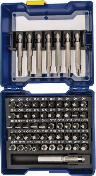 Irwin - 58 Piece, 1/4" Drive Screwdriver Insert Bit Set - #1 to #3 Phillips, 0.05 to 1/4" Hex, 1.27 to 10mm Hex, T10 to T40 Torx, #1 to #3 Square Recess - A1 Tooling