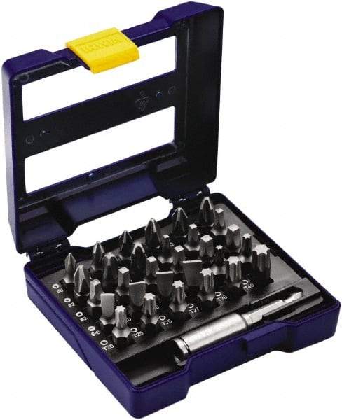 Irwin - 31 Piece, 1/4" Drive Screwdriver Insert Bit Set - #0 to #3 Phillips, 0.05 to 1/4" Hex, 1.27 to 10mm Hex, T10 to T40 Torx, #1 to #3 Square Recess - A1 Tooling