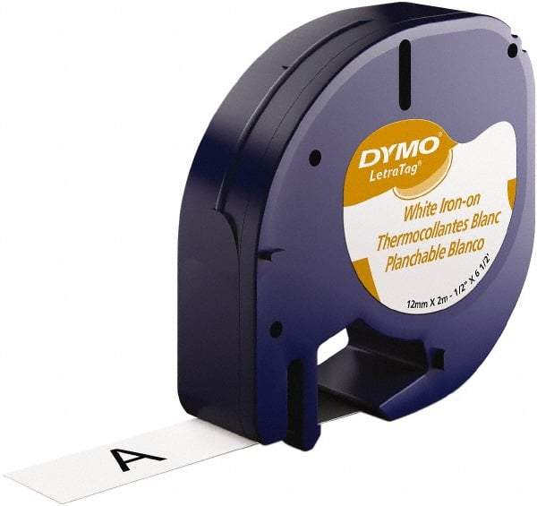 Dymo - 1/2" Wide x 156" Long, Black on White Iron Label Printer Cartridge - For DYMO Letratag Printers - A1 Tooling