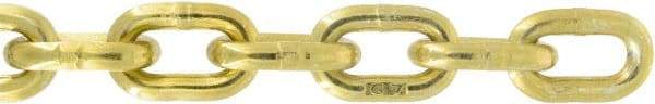 Value Collection - 1/4" Welded Transport Chain - 3,150 Lb Capacity, Grade 70, 150' Long, Yellow Chromate Zinc Finish - A1 Tooling