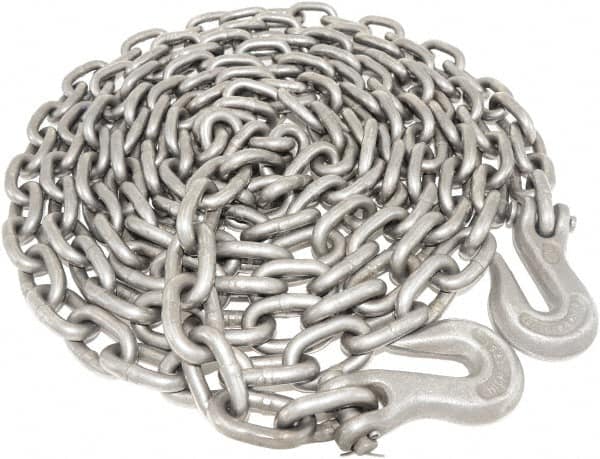 Value Collection - 3/8" Welded Tie Down Chain - 5,400 Lb Capacity, Grade 40, Self-Colored Finish - A1 Tooling