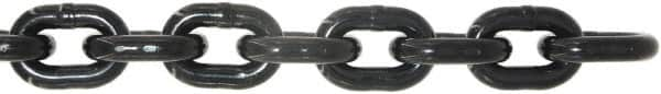 Value Collection - 3/8" Welded Alloy Chain - 7,100 Lb Capacity, Grade 80, 25' Long, Black Lacquer Finish - A1 Tooling