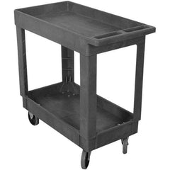 Wesco Industrial Products - 500 Lb Capacity, 17-3/8" Wide x 34-1/4" Long x 32-1/2" High Service Cart - 2 Shelf, Plastic, TPR Casters - A1 Tooling