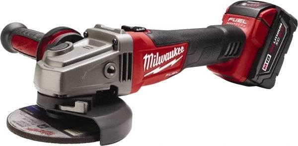 Milwaukee Tool - 4-1/2 & 5" Wheel Diam, 8,500 RPM, Cordless Angle & Disc Grinder - 5/8-11 Spindle, 18 Volts - A1 Tooling