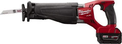 Milwaukee Tool - 18V, 0 to 3,000 SPM, Cordless Reciprocating Saw - 1-1/8" Stroke Length, 18-1/2" Saw Length, 1 Lithium-Ion Battery Included - A1 Tooling