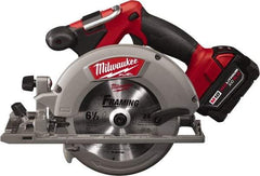 Milwaukee Tool - 18 Volt, 6-1/2" Blade, Cordless Circular Saw - 5,000 RPM, 1 Lithium-Ion Battery Included - A1 Tooling