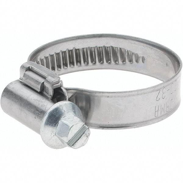 Value Collection - 20 to 32mm Diam, Stainless Steel Worm Drive Clamp - 9mm Wide - A1 Tooling