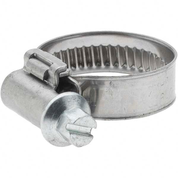 Value Collection - 16 to 25mm Diam, Stainless Steel Worm Drive Clamp - 9mm Wide - A1 Tooling