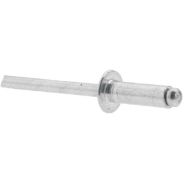 Made in USA - Dome Head Aluminum Open End Blind Rivet - Aluminum Mandrel, 1/4" to 3/8" Grip, 3/8" Head Diam, 9/16" Length Under Head, - A1 Tooling