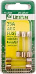 Value Collection - 35 Amp, Fast-Acting Miniature Glass/Ceramic Fuse - 1-1/4" OAL, 1/4" Diam - A1 Tooling